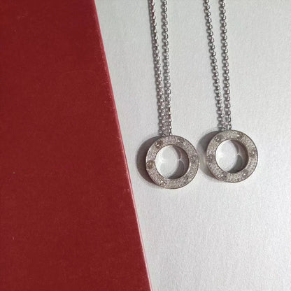 [Vellora Opalyn]LOVE NECKLACE ADJUSTABLE SILVER