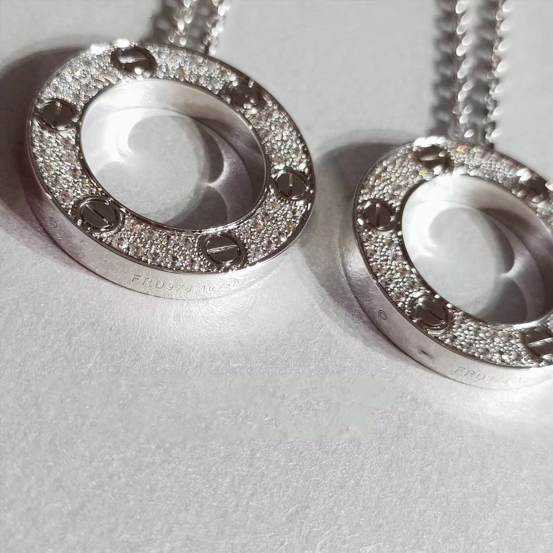 [Vellora Opalyn]LOVE NECKLACE ADJUSTABLE SILVER