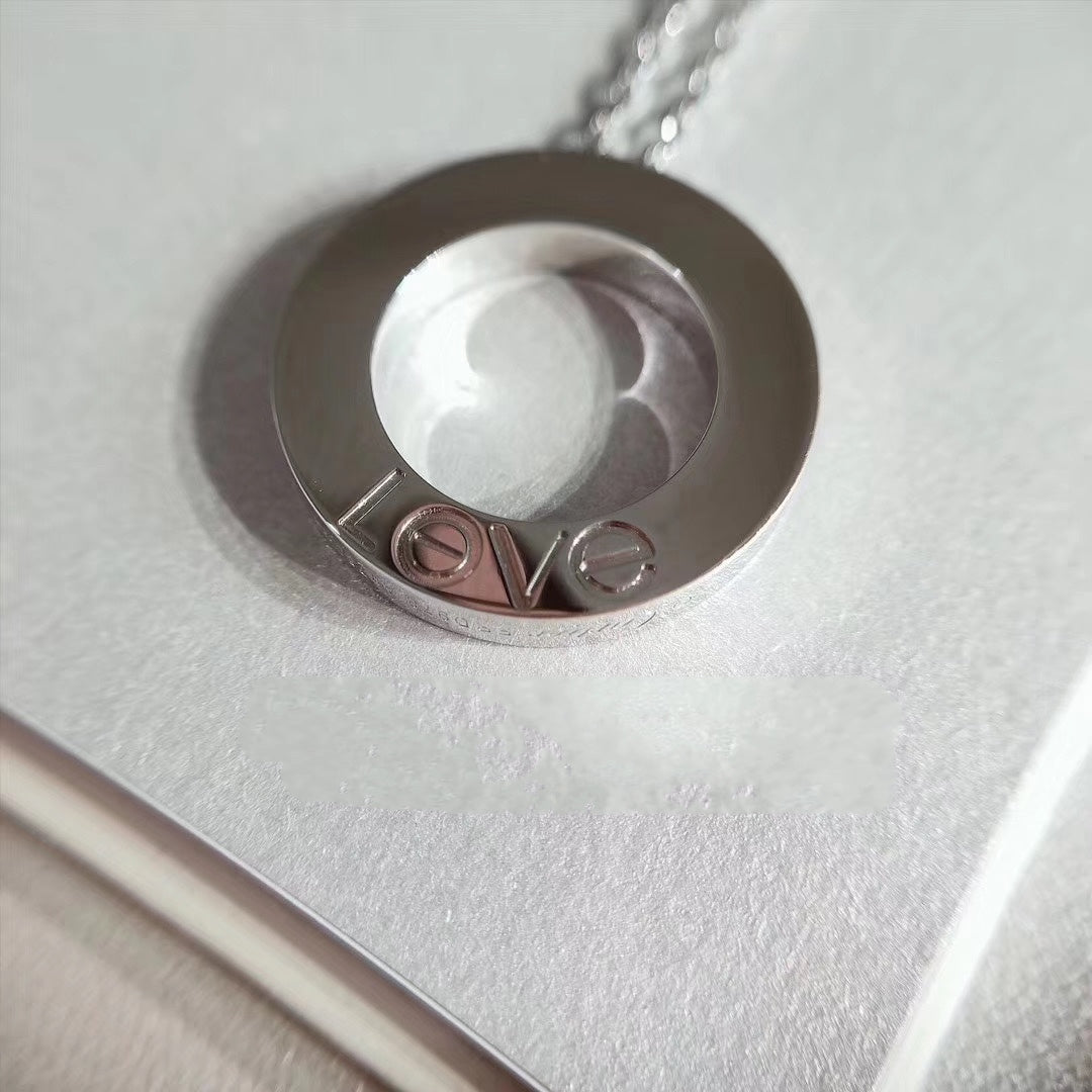 [Vellora Opalyn]LOVE NECKLACE ADJUSTABLE SILVER