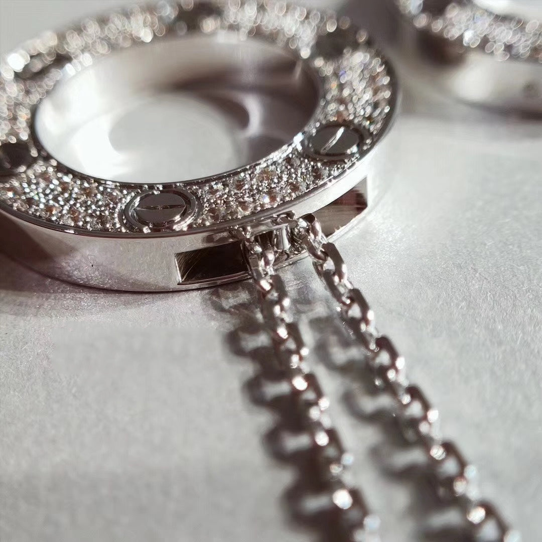 [Vellora Opalyn]LOVE NECKLACE ADJUSTABLE SILVER