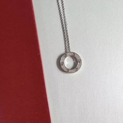 [Vellora Opalyn]LOVE NECKLACE ADJUSTABLE SILVER