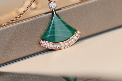 [Vellora Opalyn]DREAM NECKLACE MALACHITE DIAMOND
