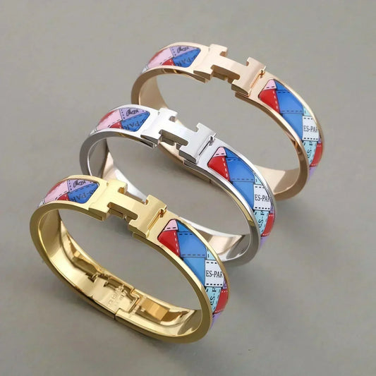 [Vellora Opalyn]H BRACELET DOTTED BORDER 12MM
