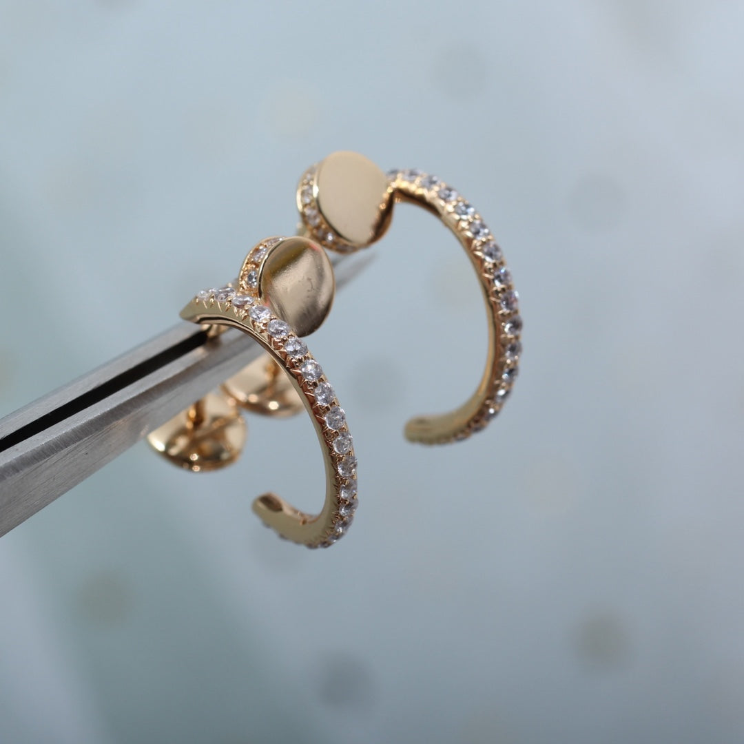 [Vellora Opalyn]JUSTE EARRINGS 12.75MM PINK GOLD DIAMOND