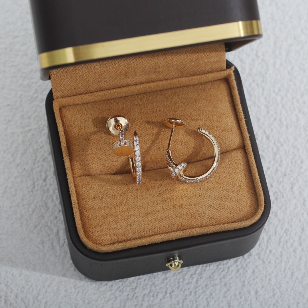 [Vellora Opalyn]JUSTE EARRINGS 12.75MM PINK GOLD DIAMOND