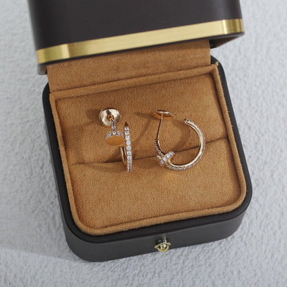 [Vellora Opalyn]JUSTE EARRINGS 12.75MM PINK GOLD DIAMOND