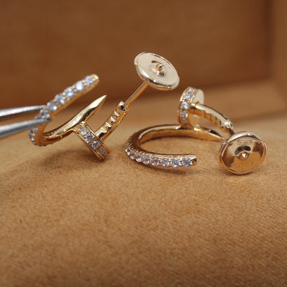 [Vellora Opalyn]JUSTE EARRINGS 12.75MM PINK GOLD DIAMOND