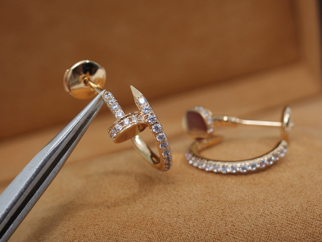 [Vellora Opalyn]JUSTE EARRINGS 12.75MM PINK GOLD DIAMOND