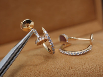 [Vellora Opalyn]JUSTE EARRINGS 12.75MM PINK GOLD DIAMOND
