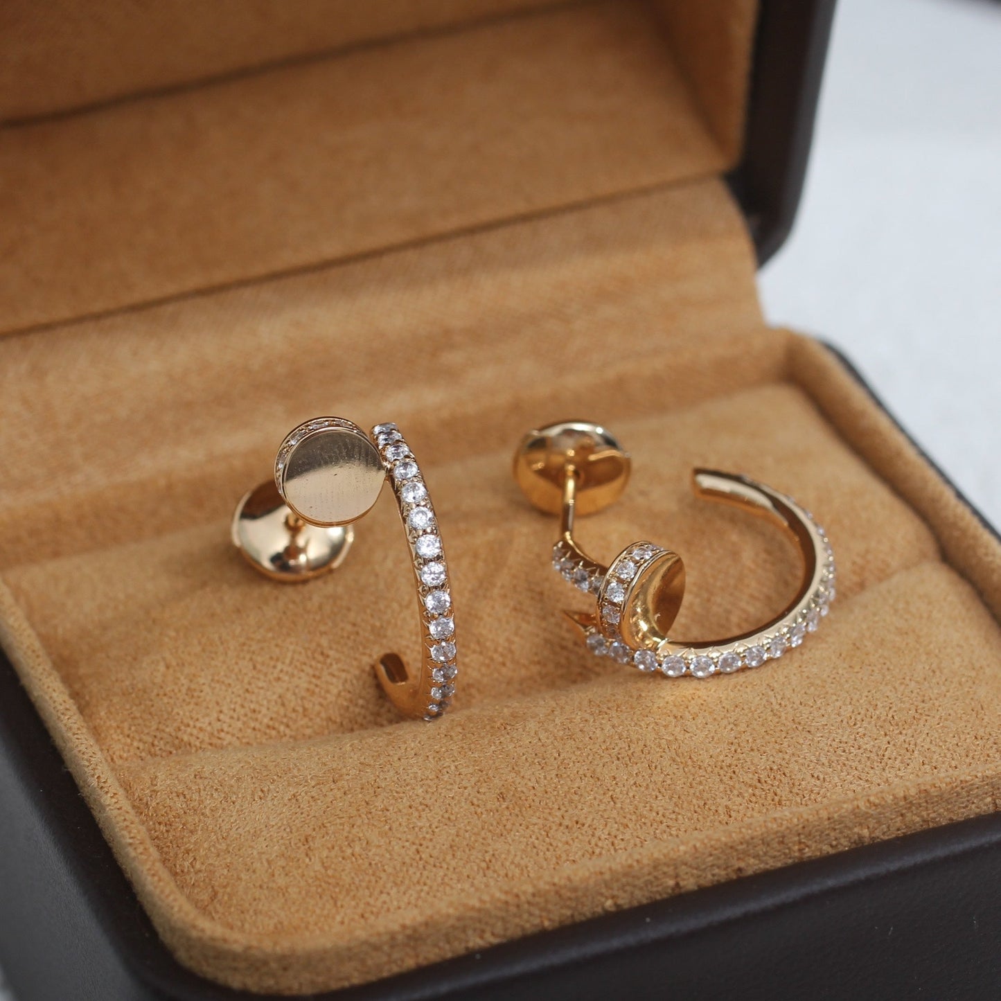 [Vellora Opalyn]JUSTE EARRINGS 12.75MM PINK GOLD DIAMOND