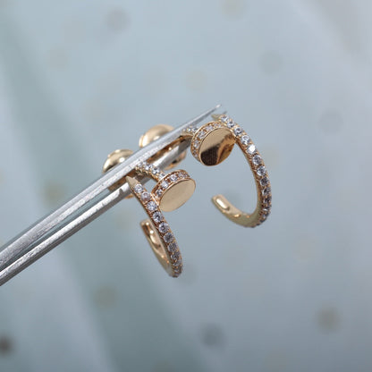 [Vellora Opalyn]JUSTE EARRINGS 12.75MM PINK GOLD DIAMOND