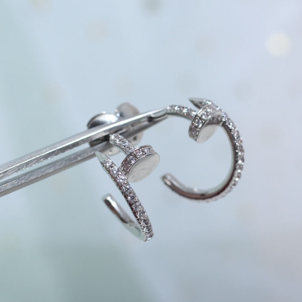 [Vellora Opalyn]JUSTE EARRINGS 12.75MM SILVER DIAMOND