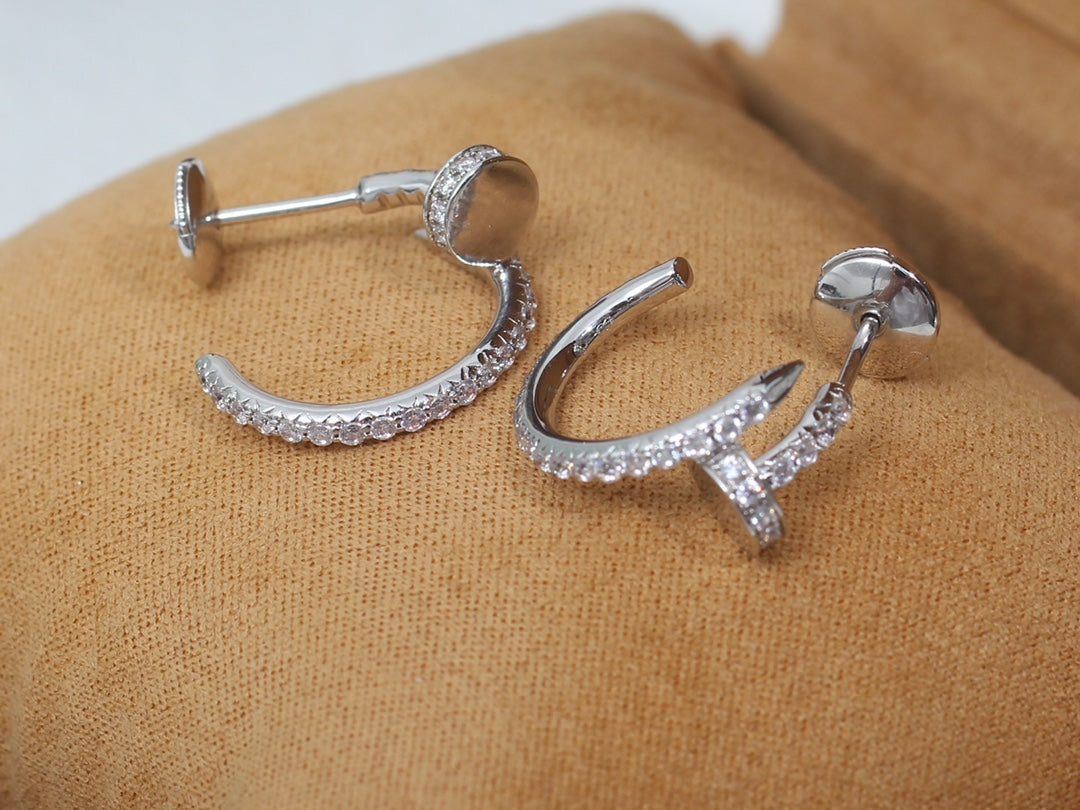 [Vellora Opalyn]JUSTE EARRINGS 12.75MM SILVER DIAMOND