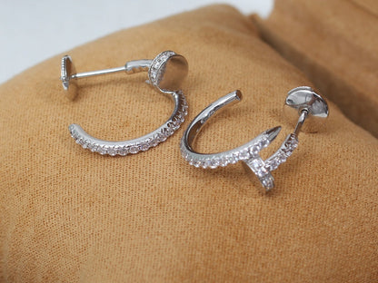 [Vellora Opalyn]JUSTE EARRINGS 12.75MM SILVER DIAMOND