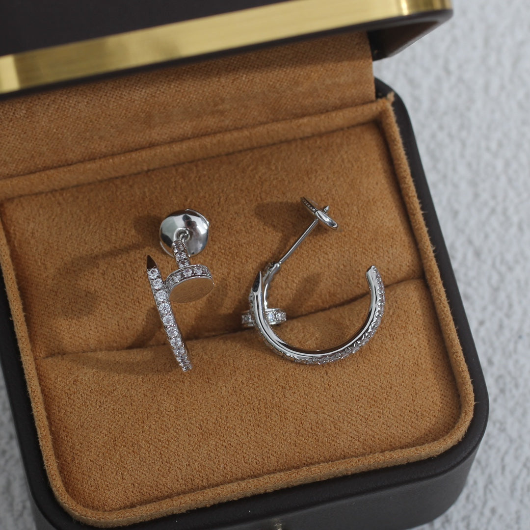 [Vellora Opalyn]JUSTE EARRINGS 12.75MM SILVER DIAMOND