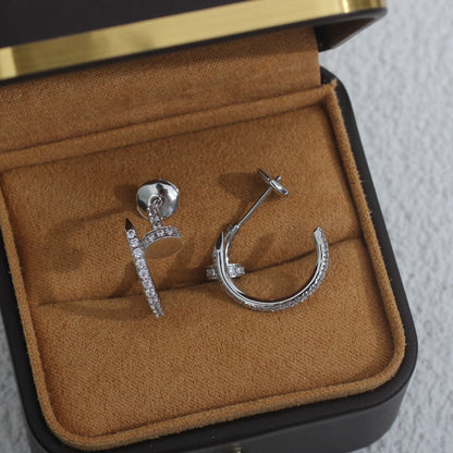 [Vellora Opalyn]JUSTE EARRINGS 12.75MM SILVER DIAMOND