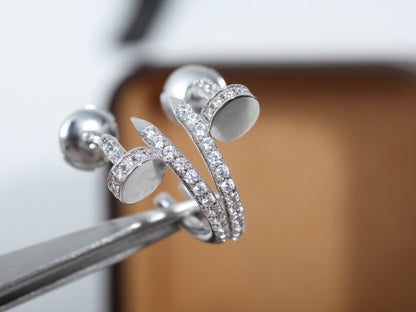 [Vellora Opalyn]JUSTE EARRINGS 12.75MM SILVER DIAMOND