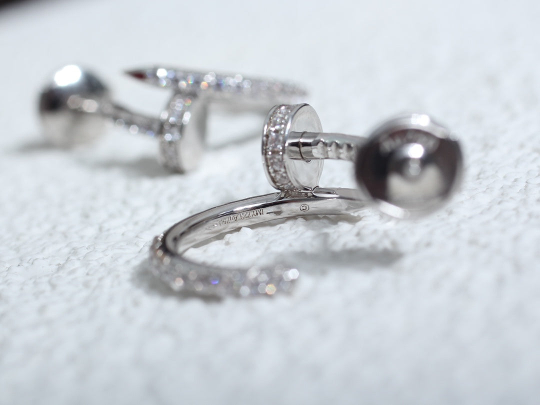 [Vellora Opalyn]JUSTE EARRINGS 12.75MM SILVER DIAMOND