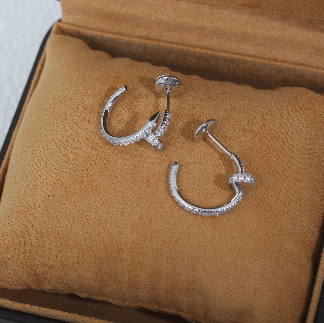 [Vellora Opalyn]JUSTE EARRINGS 12.75MM SILVER DIAMOND