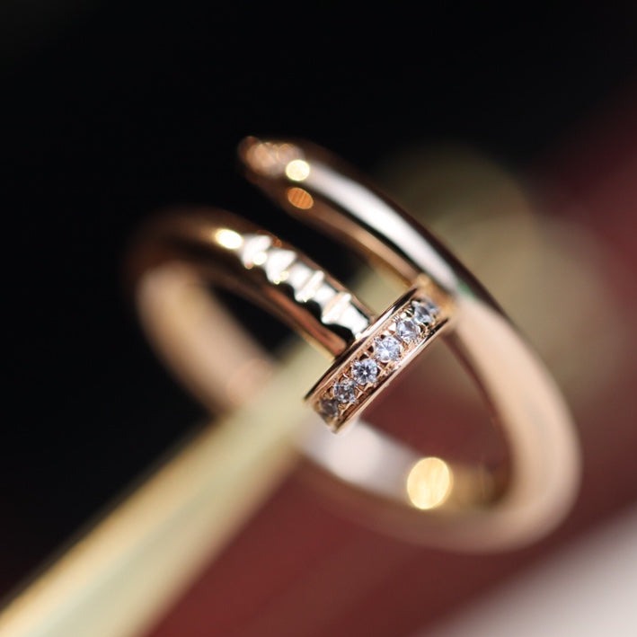 [Vellora Opalyn]JUSTE RING 2.65MM PINK GOLD DIAMOND