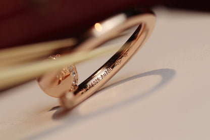 [Vellora Opalyn]JUSTE RING 2.65MM PINK GOLD DIAMOND