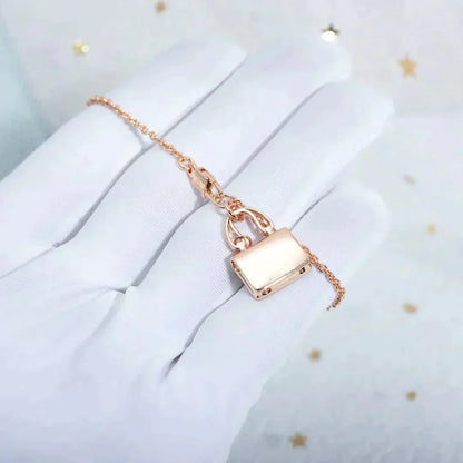 [Vellora Opalyn]AMULETTE PEDANT ROSE GOLD NECKLACE