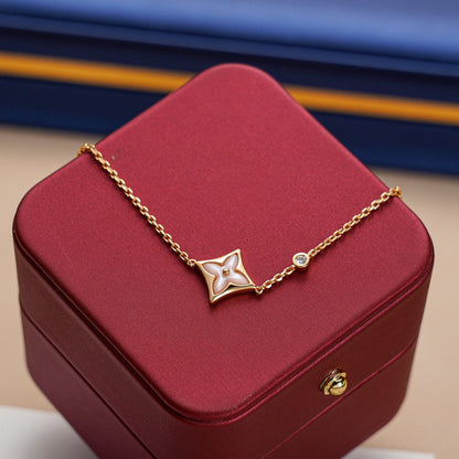 [Vellora Opalyn]STAR 1 DIAMOND PINK GOLD BRACELET