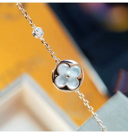 [Vellora Opalyn]SUN MOP GOLD 1 DIAMOND NECKLACE