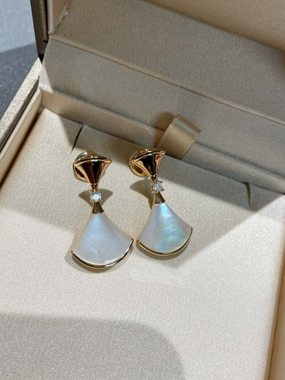 [Vellora Opalyn]DREAM MOP 1 DIAMOND EARRINGS