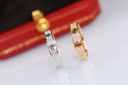 [Vellora Opalyn]LOVE RING 3.6MM DIAMOND PAVED