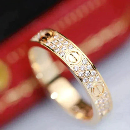 [Vellora Opalyn]LOVE RING 3.6MM DIAMOND PAVED