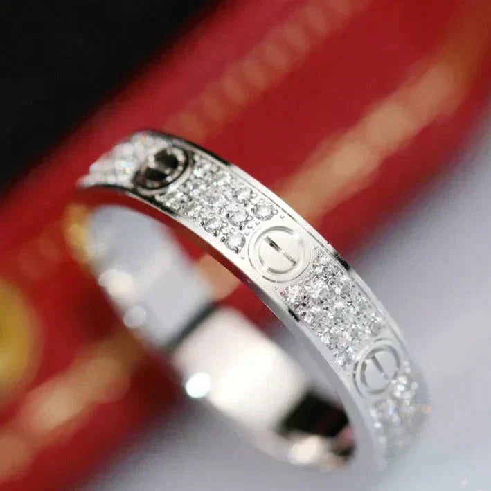 [Vellora Opalyn]LOVE RING 3.6MM DIAMOND PAVED