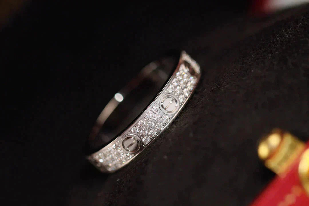 [Vellora Opalyn]LOVE RING 3.6MM DIAMOND PAVED