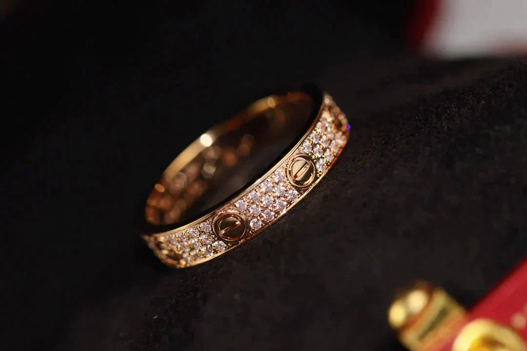 [Vellora Opalyn]LOVE RING 3.6MM DIAMOND PAVED