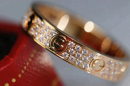 [Vellora Opalyn]LOVE RING 3.6MM DIAMOND PAVED