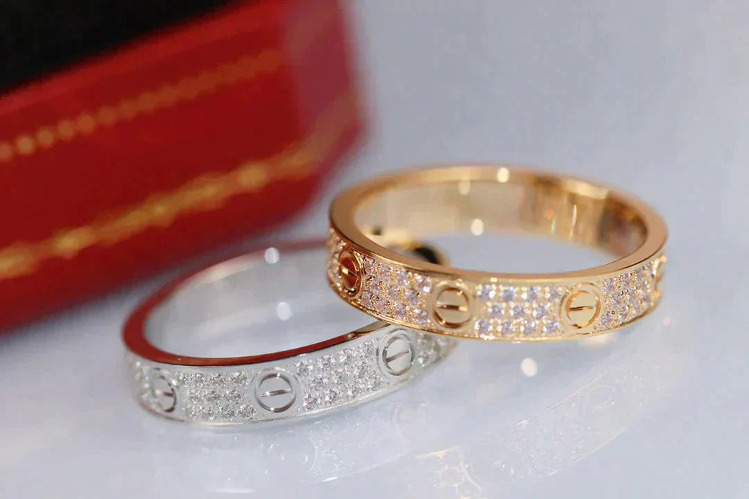 [Vellora Opalyn]LOVE RING 3.6MM DIAMOND PAVED