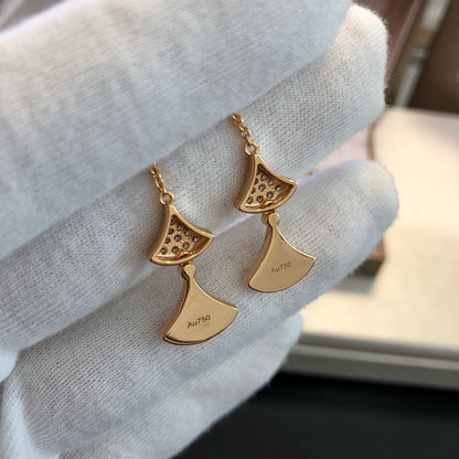 [Vellora Opalyn]DREAM EARRINGS 3 MOTIFS DIAMOND MOP PINK GOLD