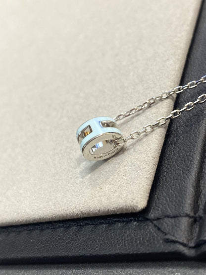 [Vellora Opalyn]POP H LIGHT BLUE NECKLACE