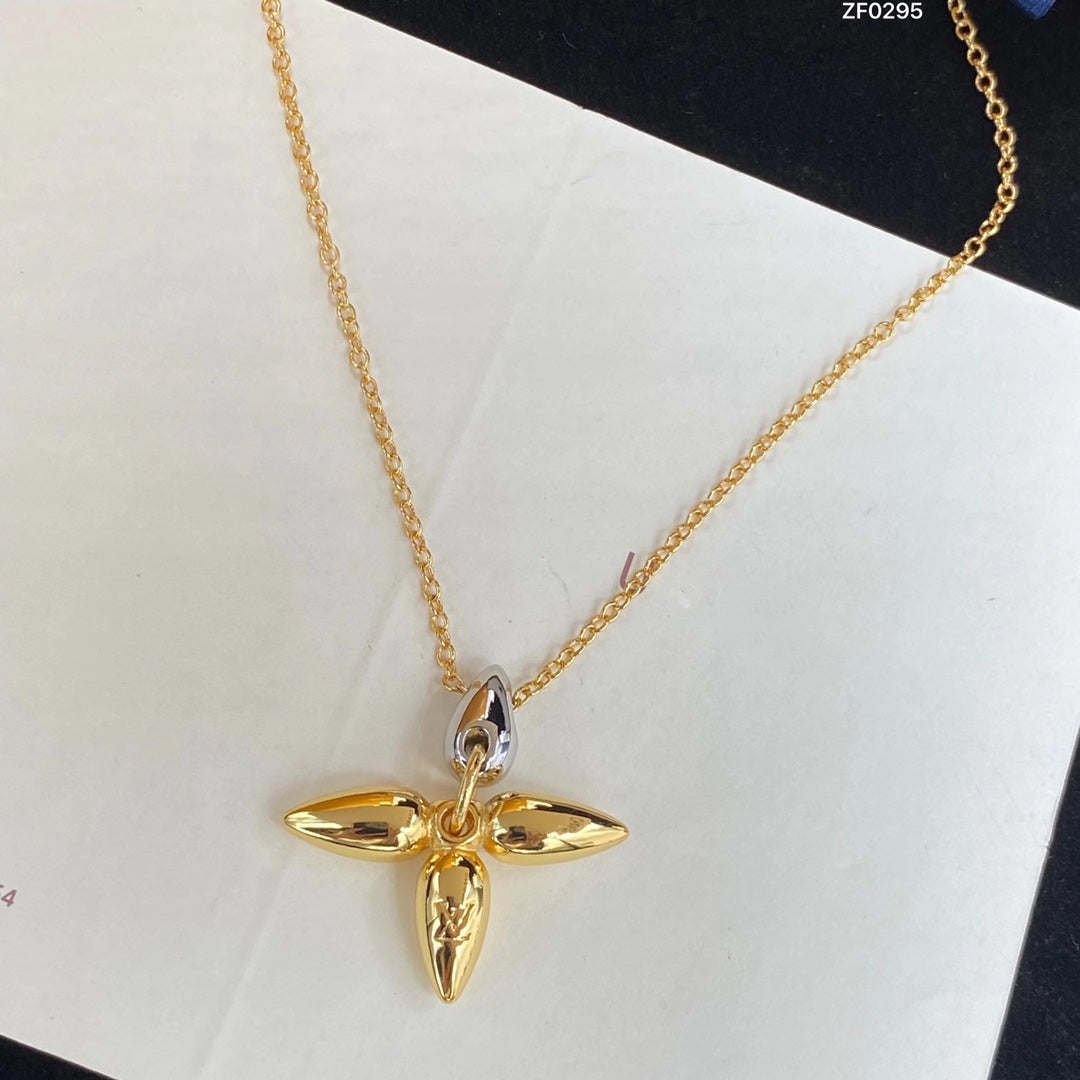 [Vellora Opalyn]LOUISETTE PEDANT GOLD NECKLACE