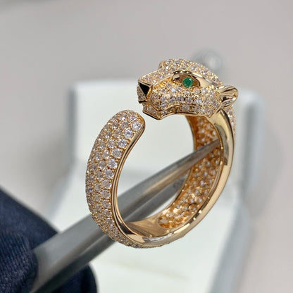[Vellora Opalyn]PANTHERE PINK GOLD DIAMOND RING