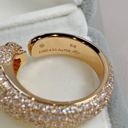 [Vellora Opalyn]PANTHERE PINK GOLD DIAMOND RING