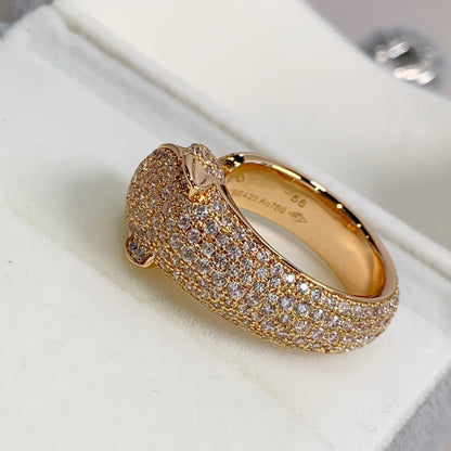 [Vellora Opalyn]PANTHERE PINK GOLD DIAMOND RING