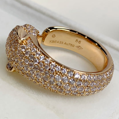 [Vellora Opalyn]PANTHERE PINK GOLD DIAMOND RING