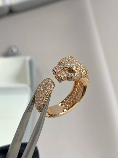 [Vellora Opalyn]PANTHERE PINK GOLD DIAMOND RING
