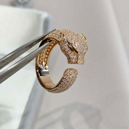 [Vellora Opalyn]PANTHERE PINK GOLD DIAMOND RING