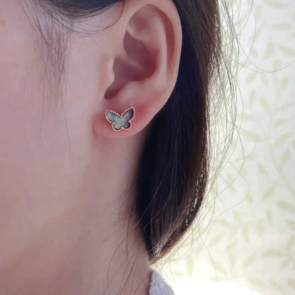 [Vellora Opalyn]BUTTERFLY DARK MOP  EARRINGS