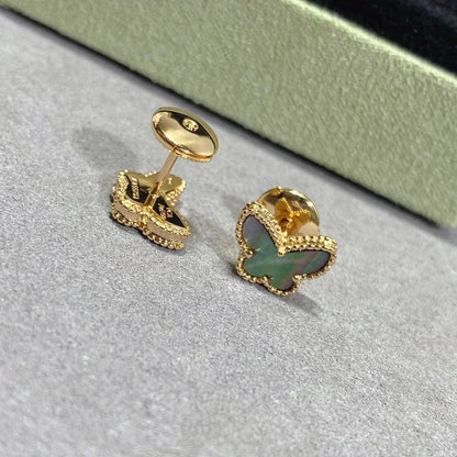 [Vellora Opalyn]BUTTERFLY DARK MOP  EARRINGS