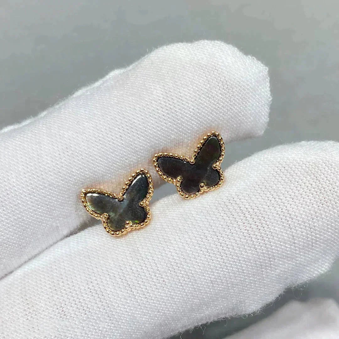 [Vellora Opalyn]BUTTERFLY DARK MOP  EARRINGS