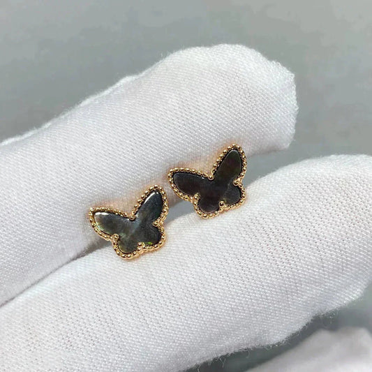 [Vellora Opalyn]BUTTERFLY DARK MOP  EARRINGS