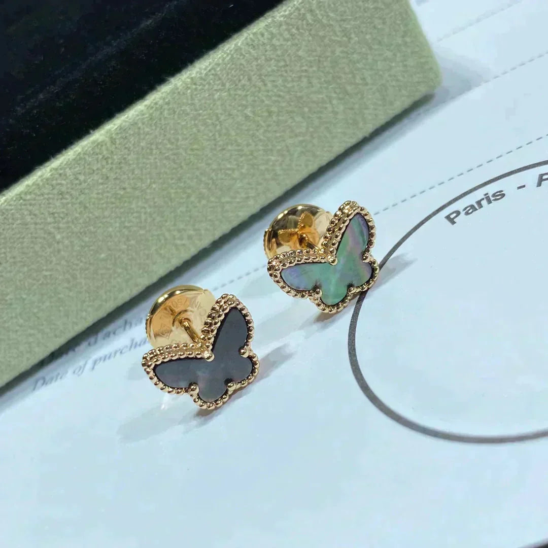 [Vellora Opalyn]BUTTERFLY DARK MOP  EARRINGS